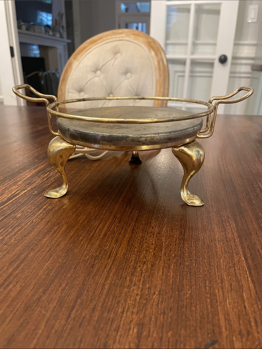 Vintage 1980’s Mini Brass Chafing Dish Warmer - Works